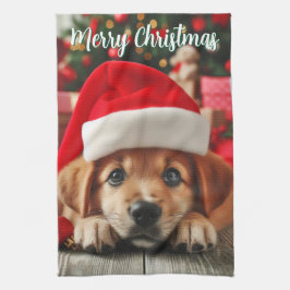 サンタズリトルヘルパーパピー キッチンタオル