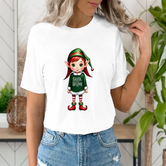 サンタズリトルヘルパー小妖精や小人フェスティバルクリスマス Tシャツ