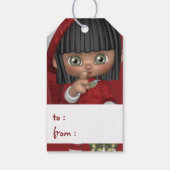 サンタズリトルヘルパー小妖精や小人 – クリスマスd3 - ギフトタグ (裏面)