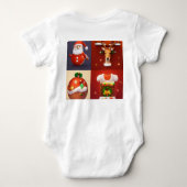 「サンタズリトルヘルパー：かわいいプリントベビージャンプ ベビーボディスーツ (裏面)