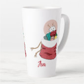 サンタズレッドバッグラテMug カフェラテマグ (右アングル)
