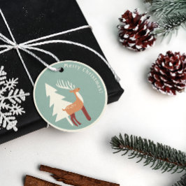 サンタズレトロトナカイラベル フェイバータグ