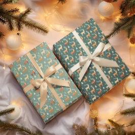 サンタズレトロトナカイ ラッピングペーパーシート