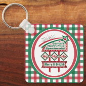 サンタズレトロマーキー – ホホホホメリー&ブライト キーホルダー (正面)