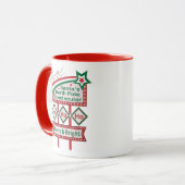 サンタズレトロマーキー – ホホホホメリー&ブライト マグカップ (正面左)