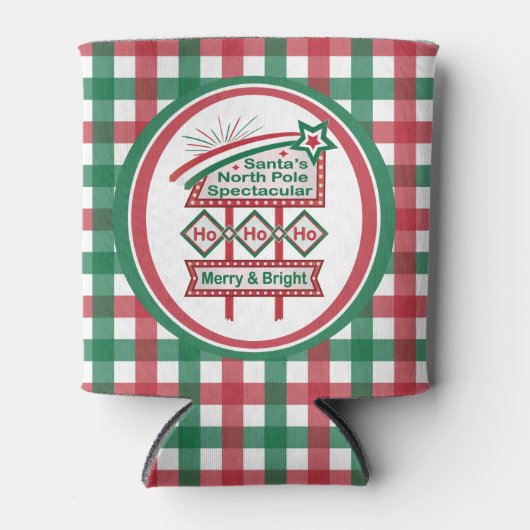 サンタズレトロマーキー – ホホホホメリー&ブライト 缶クーラー (正面)