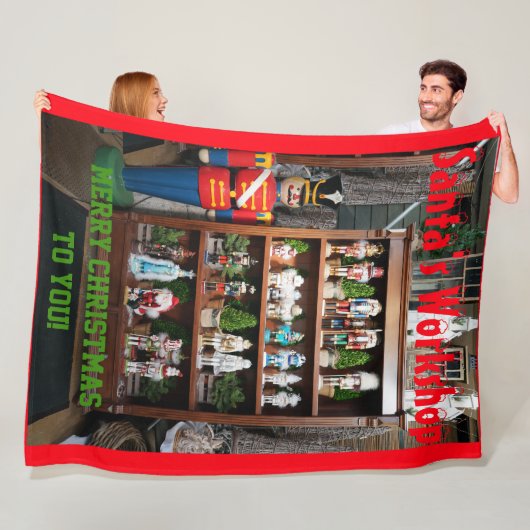 サンタズワークショップくるみ割りフリースブランケット フリースブランケット (インサイチュ)