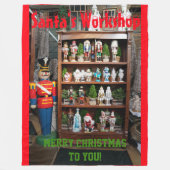 サンタズワークショップくるみ割りフリースブランケット フリースブランケット (正面)