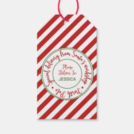 サンタズワークショップクリスマスネームギフトラベル ギフトタグ