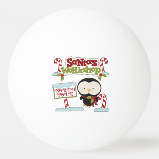 サンタズワークショップペンギンすてき/休日 卓球ボール (正面)