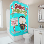 サンタズワークショップペンギン シャワーカーテン (インサイチュ)