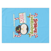 サンタズワークショップペンギン テーブルクロス (正面(横))
