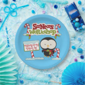 サンタズワークショップペンギン ペーパープレート (パーティー)