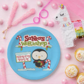 サンタズワークショップペンギン ペーパープレート (パーティー)