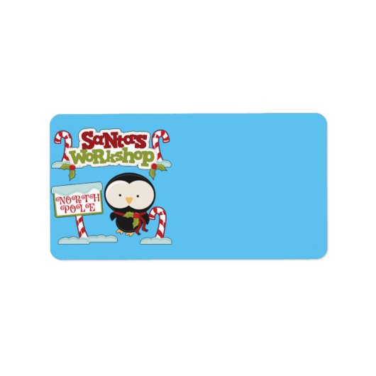 サンタズワークショップペンギン ラベル (正面)