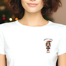 サンタズワークショップリトルヘルパー小妖精や小人パーソナル Tシャツ