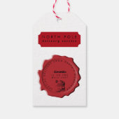 サンタズワークショップ名前をカスタムするクリスマススタンプ ギフトタグ (裏面)