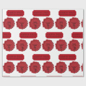 サンタズワークショップ名前をカスタムするクリスマススタンプ ラッピングペーパー (フラット)