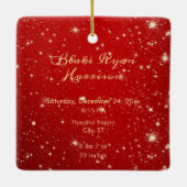 サンタズワークショップ小妖精や小人パーソナライズされたキッズクリスマス セラミックオーナメント (裏面)