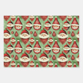 サンタズヴィンテージオーナメントデライト ラッピングペーパーシート (正面)