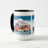 サンタズヴィンテージクリスマスキャンパー マグカップ (正面左)