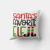 サンタズ小妖精や小人お気に入りのクリスマスホリデーファミリーおもしろい クッション (裏面)