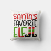 サンタズ小妖精や小人お気に入りのクリスマスホリデーファミリーおもしろい クッション (正面)