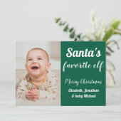 サンタズ小妖精や小人お気に入りのベビークリスマス シーズンカード (スタンド正面)