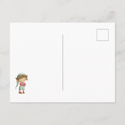 サンタズ小妖精や小人 ポストカード (裏面)