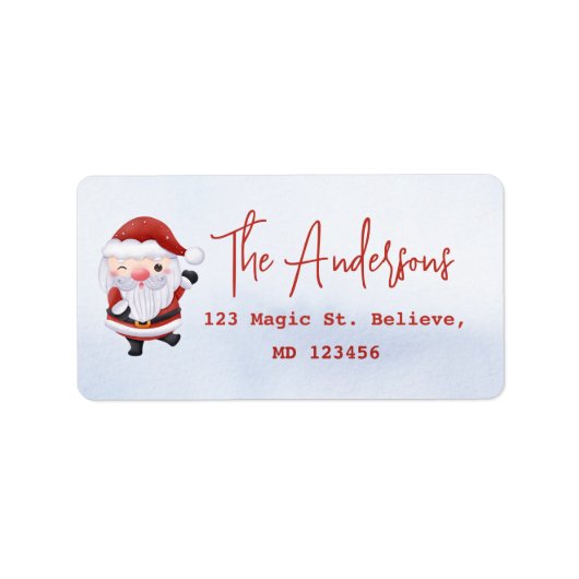 サンタズ差出人住所ラベル ラベル (正面)