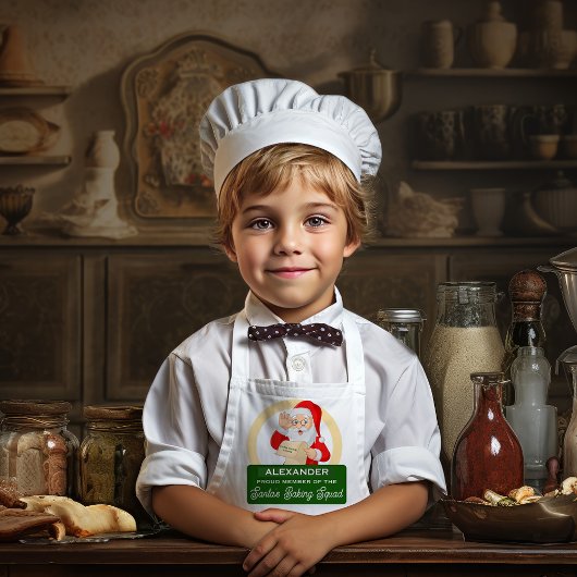 サンタズ誇りを持ったベーキング分隊ベーカーのクリスマス 子供用エプロン