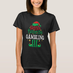 サンタズ賭博お気に入りの小妖精や小人クリスマスマッチングC Tシャツ