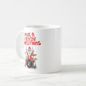 サンタズ遊ムズクリスマスドラマーミュージシャン コーヒーマグカップ (正面左)
