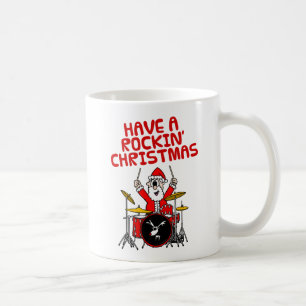 サンタズ遊ムズクリスマスドラマーミュージシャン コーヒーマグカップ
