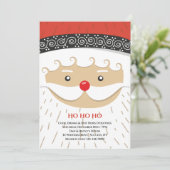 サンタズ顔クリスマスパーティの招待状 招待状 (スタンド正面)