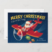 サンタズ飛行機 シーズンポストカード (正面/裏面)