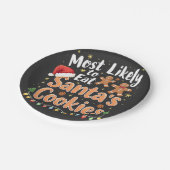サンタズ食べのクッキーSanta Hatが最も多い ペーパープレート (アングル)