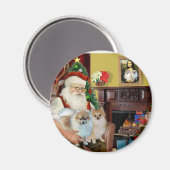 サンタズ2ポメラニア犬 マグネット (正面/裏面)