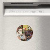 サンタズ2ポメラニア犬 マグネット (インサイチュ (食洗機))