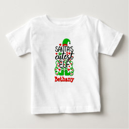 サンタズ・カスト・小妖精や小人・ハット・シューズ・グリーン・レッド  ベビーTシャツ
