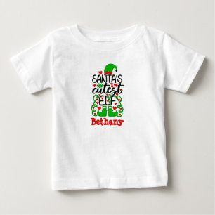 サンタズ・カスト・小妖精や小人・ハット・シューズ・グリーン・レッド ベビーTシャツ
