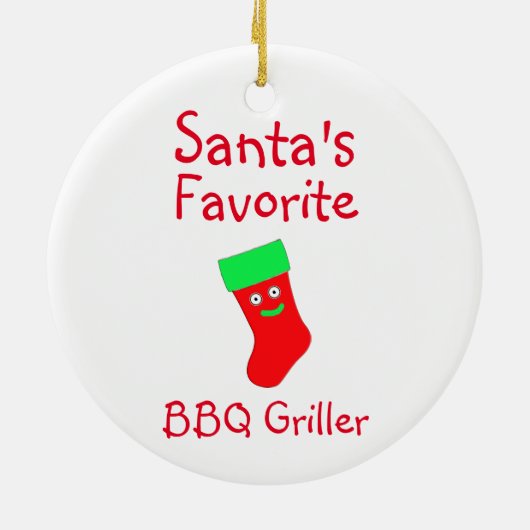 サンタズBBQグリラーお気に入りのセラミックオーナメント セラミックオーナメント (裏面)