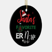 サンタズERお気に入りのナースクリスマスナース セラミックオーナメント (右)
