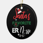 サンタズERお気に入りのナースクリスマスナース セラミックオーナメント (左)