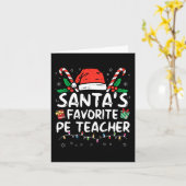 サンタズPEお気に入りの先生クリスマスサンタおもしろいXm カード (黄色い花)