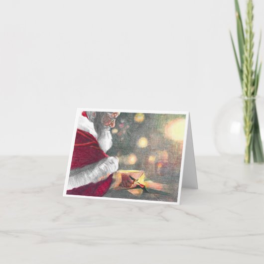 サンタズTouch、クリスマスカードサンタラッピング ノートカード (正面)