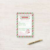 サンタセキュリ警告ティ ポストイット (デスク上)