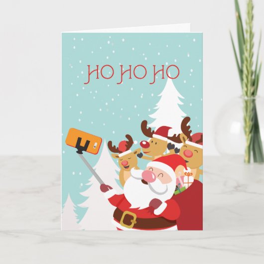 サンタセルフィーのクリスマスカード シーズンカード (正面)