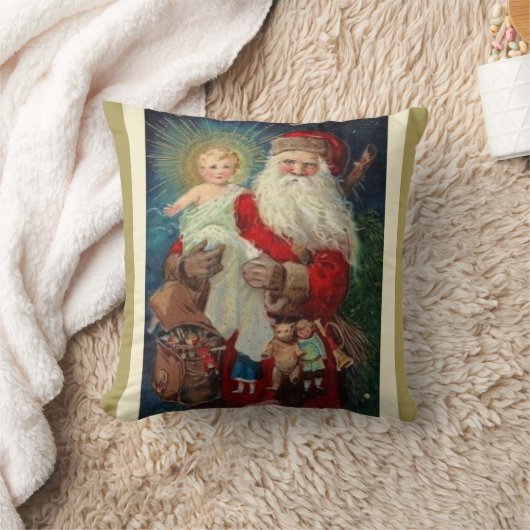 サンタセントニコラスキリストの子供のイエス・キリストのギフト クッション (ブランケット)