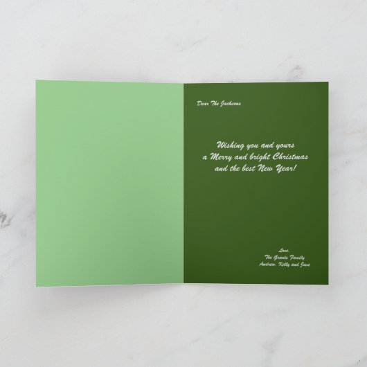 サンタソッククリスマスフォールディングカード シーズンカード (内部)